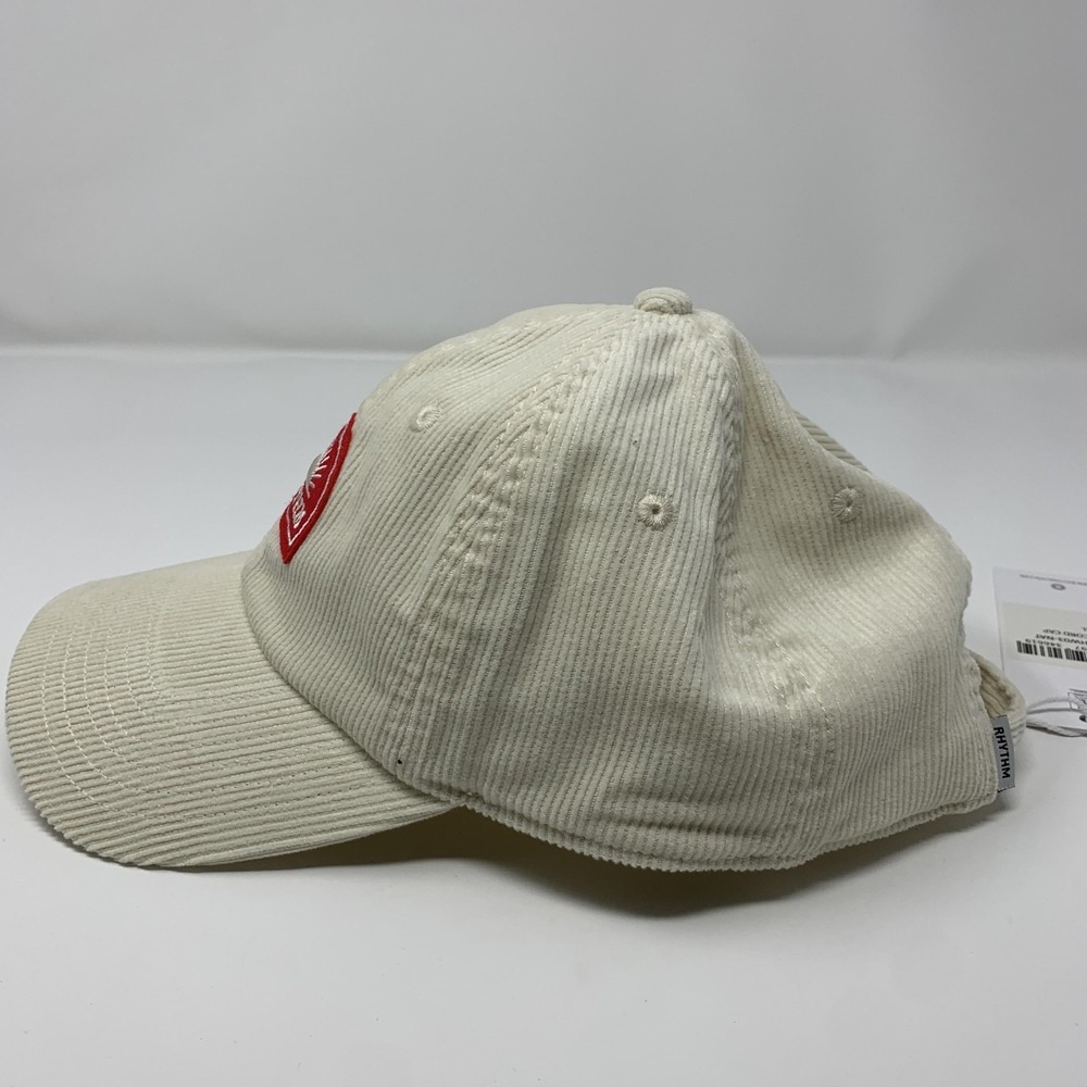 Rhythm Awake Cord Cap Hat Cap Baseball Strap Back White Corduroy One Size Mens - Picture 2 of 7